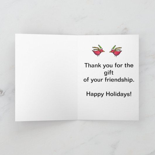 Winter Friends Feestdagen Kaart (Binnen)