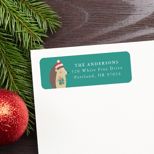 Winter Friends Hedegel Holiday Return Address Etiket