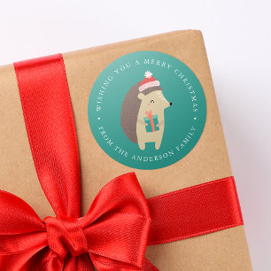 Winter Friends Holiday van Egel Ronde Sticker