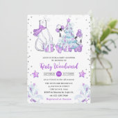 Winter Friends Polar Beer & Penguins Baby shower Kaart (Staand voorkant)