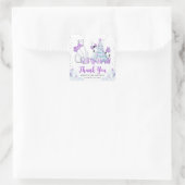 Winter Friends Polar Beer & Penguins Birthdayr Vierkante Sticker (Tas)