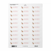 Winter Friends Reindeer Holiday Return Address Etiket (Full Sheet)
