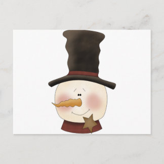 Winter Friends snewman Briefkaart