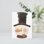 Winter Friends snewman Briefkaart (Staand voorkant)