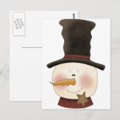 Winter Friends snewman Briefkaart (Voorkant / Achterkant)