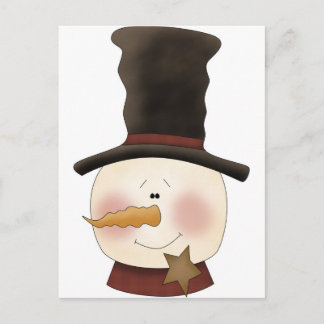 Winter Friends snewman Briefkaart