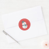 Winter Friends | Snowman Holiday Ronde Sticker (Envelop)