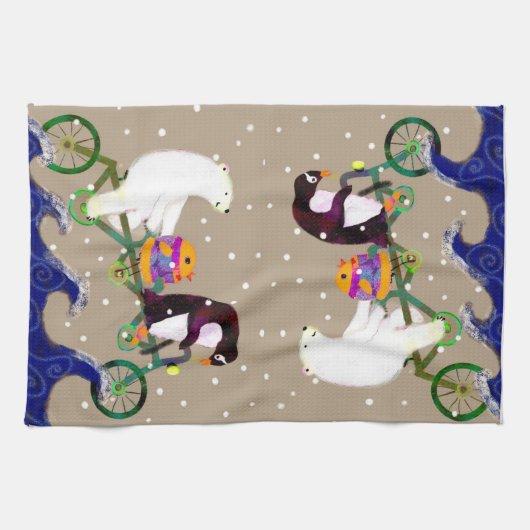 Winter Friends Tea Towel Theedoek (Horizontaal)