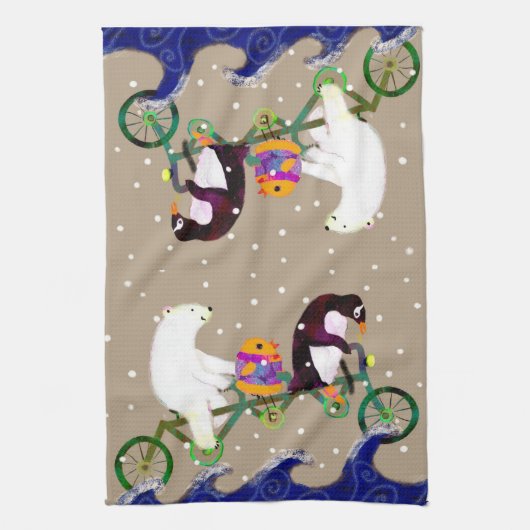 Winter Friends Tea Towel Theedoek (Verticaal)