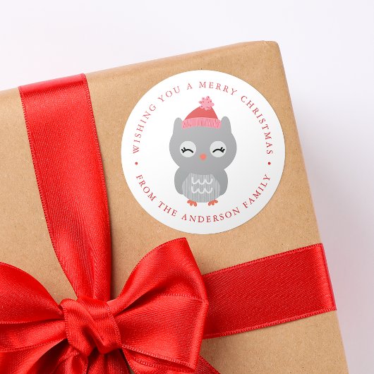 Winter Friends | Vakantia Owl Ronde Sticker