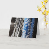 Winter Frost Notecard Kaart (Gele Bloem)