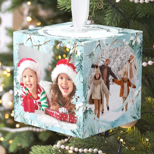 Winter Frost Personalized Christmas Multi Photo Decoratie