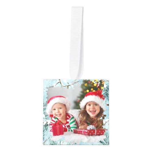 Winter Frost Personalized Christmas Multi Photo Decoratie (Voorkant)