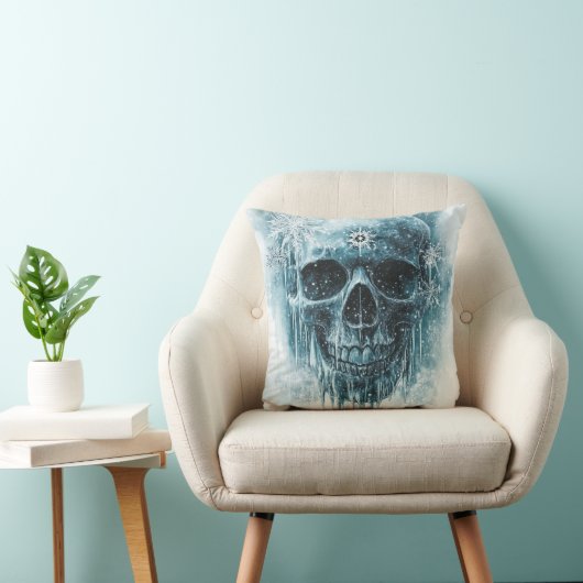 Winter Frost Skull Kussen (Stoel)