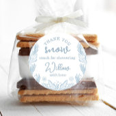 Winter Frost Snowflake Baby shower Baby Het is kou Ronde Sticker