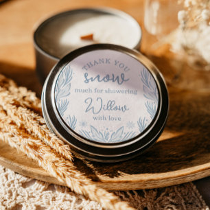 Winter Frost Snowflake Baby shower Baby Het is kou Ronde Sticker