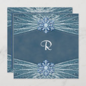 Winter Frost & Snowflakes Weddenschap Kaart (Voorkant / Achterkant)