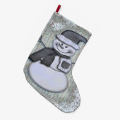 Winter Frost Snowman DECOR Grote Kerstsok (Voorkant (Hangend))
