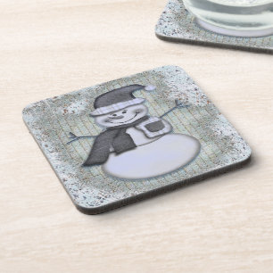 Winter Frost Snowman kerstvakantiedeeg Drankjes Onderzetter