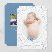 Winter Frost Vakantie Fotokaart Feestdagenkaart (Voorkant / Achterkant)