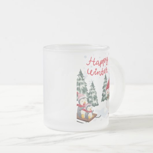 Winter Frosted Mok (Voorkant rechts)