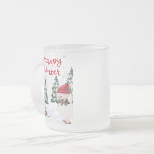 Winter Frosted Mok (Voorkant links)