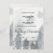 Winter Frosty bruiloft uitnodiging (Voorkant / Achterkant)