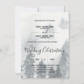 Winter Frosty bruiloft uitnodiging (Voorkant)