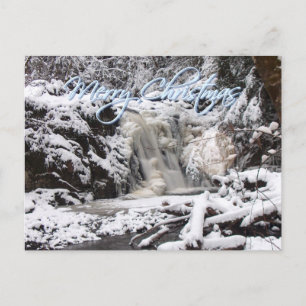 WINTER FROZEN WATERFALL DOOR SHARON SHARPE BRIEFKAART