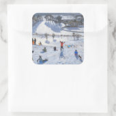 Winter Fun Chatsworth 2010 Vierkante Sticker (Tas)