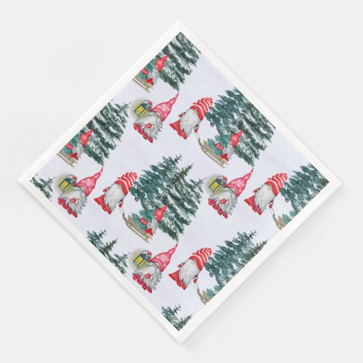 Winter Fun Gnomen Servet (Hoek)