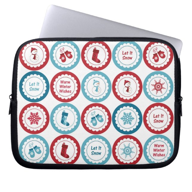 Winter Fun Holiday Laptop & Netbook Sleeves (Voorkant)