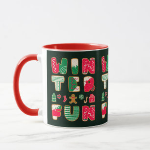 Winter Fun Kerstkoekjes Red Green Holiday Mok