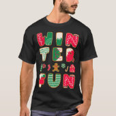 Winter Fun Kerstkoekjes Red Green Holiday T-shirt (Voorkant)