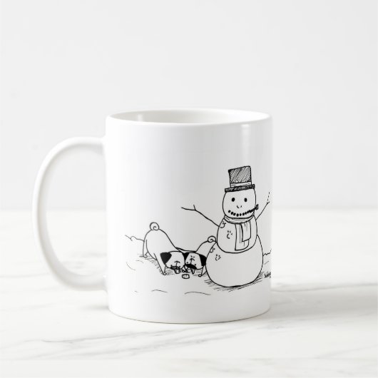 Winter Fun Pugs Koffiemok (Links)