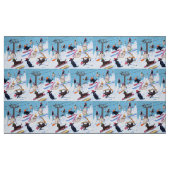 Winter Fun Skiing Labradors Stof (Fat Quarter)