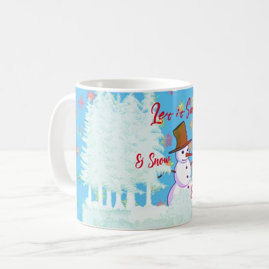 Winter Fun Snowman Hot Drink Latte Mok (Voorkant links)