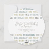 Winter Fun Vrolijk Kerstfeest Ronde Fotokaart Feestdagenkaart (Achterkant)