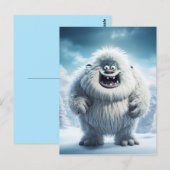 Winter Fun Yeti Briefkaart (Voorkant / Achterkant)