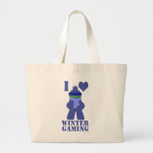 Winter Gamer Frozen Meeple grappig Gezegde Grote Tote Bag (Voorkant)