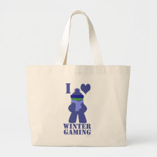 Winter Gamer Frozen Meeple grappig Gezegde Grote Tote Bag