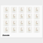 Winter Gans Kerst Merry Goosmas Vierkante Sticker (Vel)