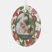 Winter Garden | Aangepaste foto's en jaar Glas Ornament (Voorkant links)