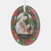 Winter Garden | Aangepaste foto's en jaar Glas Ornament (Voorkant links)
