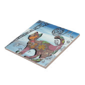 Winter Garden Cat Tegeltje (Zijkant)