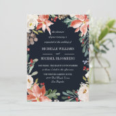 Winter Garden | Floral Wedding Kaart (Staand voorkant)