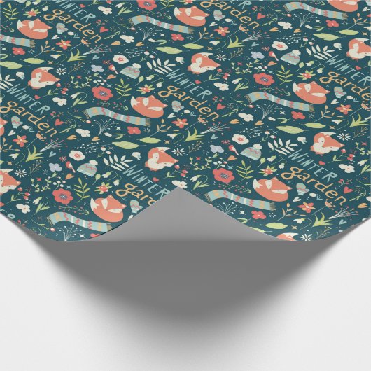 Winter Garden Fox Cadeaupapier (Hoek)