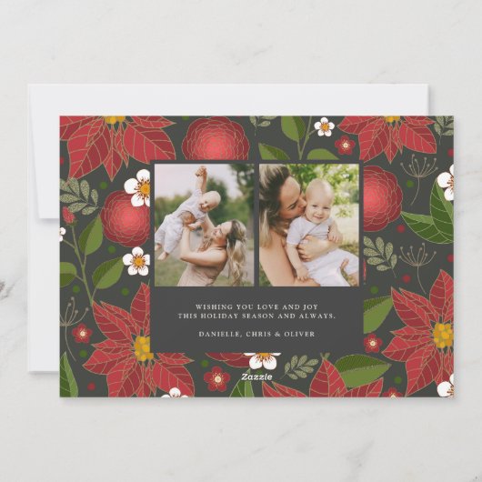 Winter Garden | Kerstfotokaart Feestdagenkaart (Achterkant)