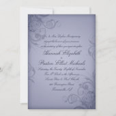 Winter Garden Metallic Blue Winter Weduwen Kaart (Voorkant)