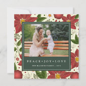 Winter Garden | Square Holiday-fotokaart Feestdagenkaart (Voorkant)